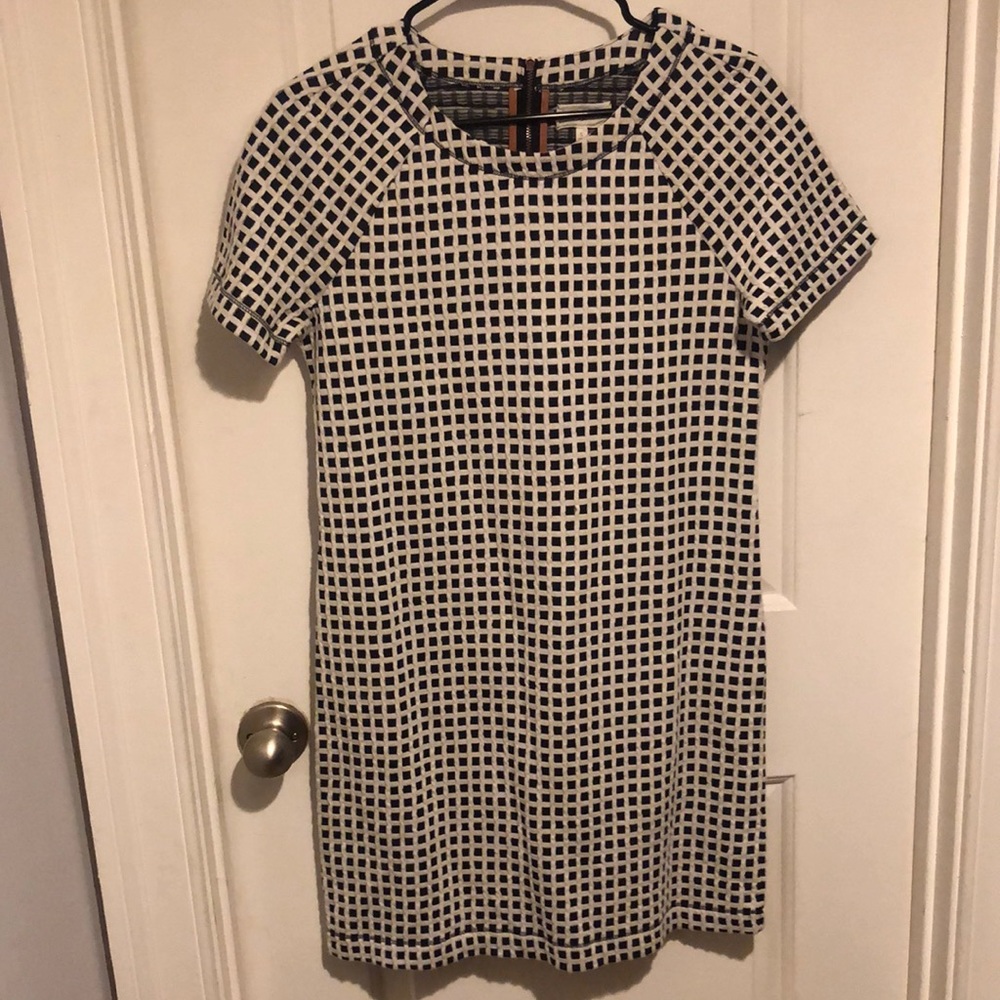Black and white check dress